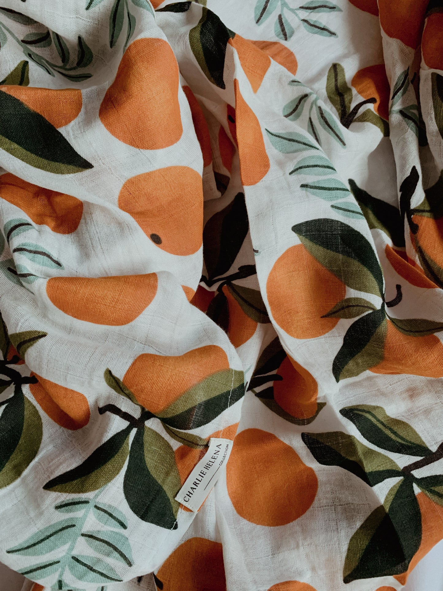 Amalfi Orange | Swaddle | Muslin Wrap- Large