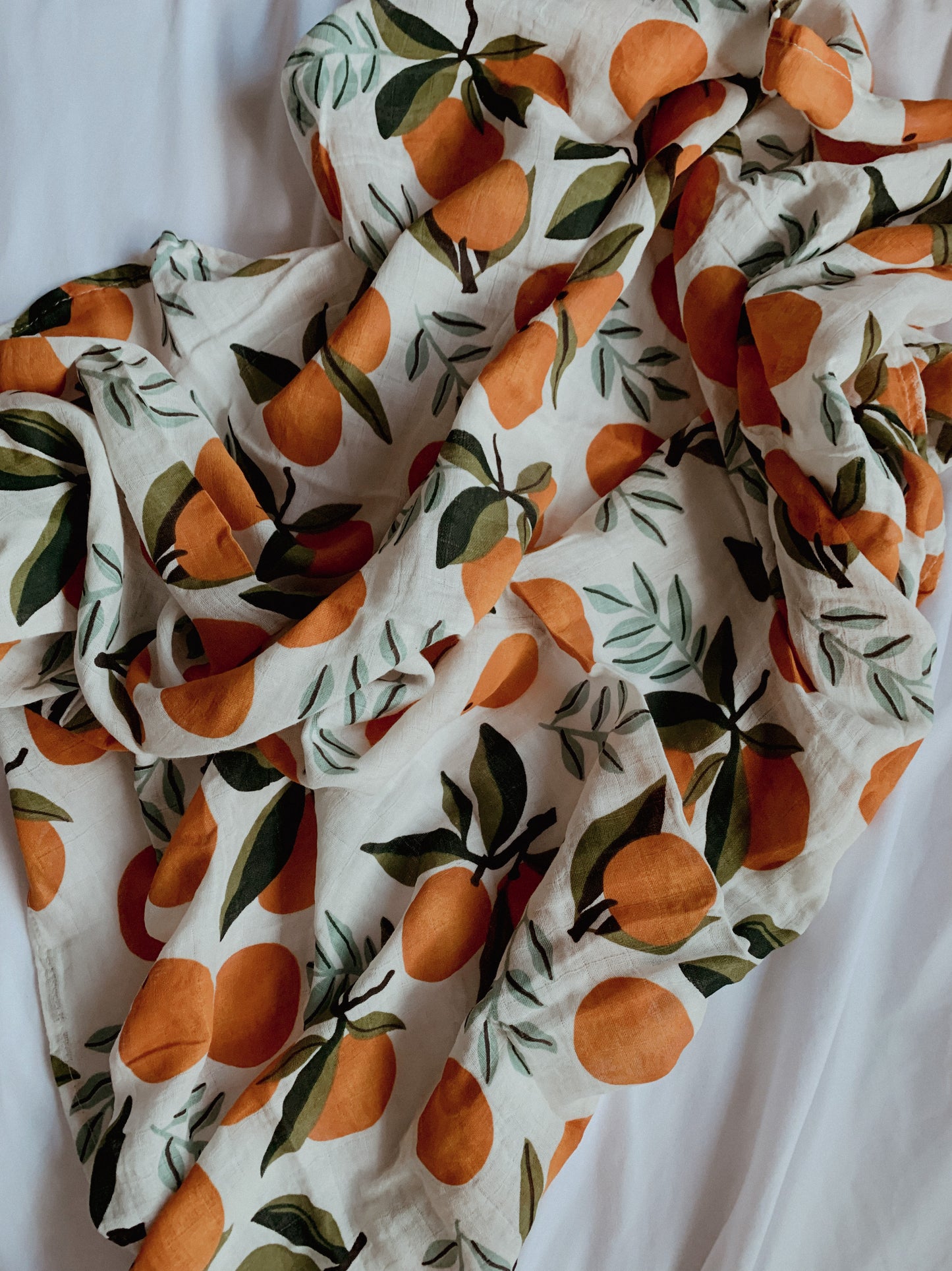 Amalfi Orange | Swaddle | Muslin Wrap- Large