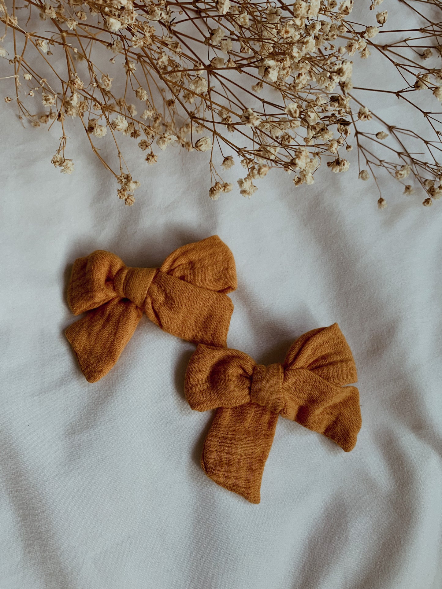 Burnt Orange | Bow Hair Clips