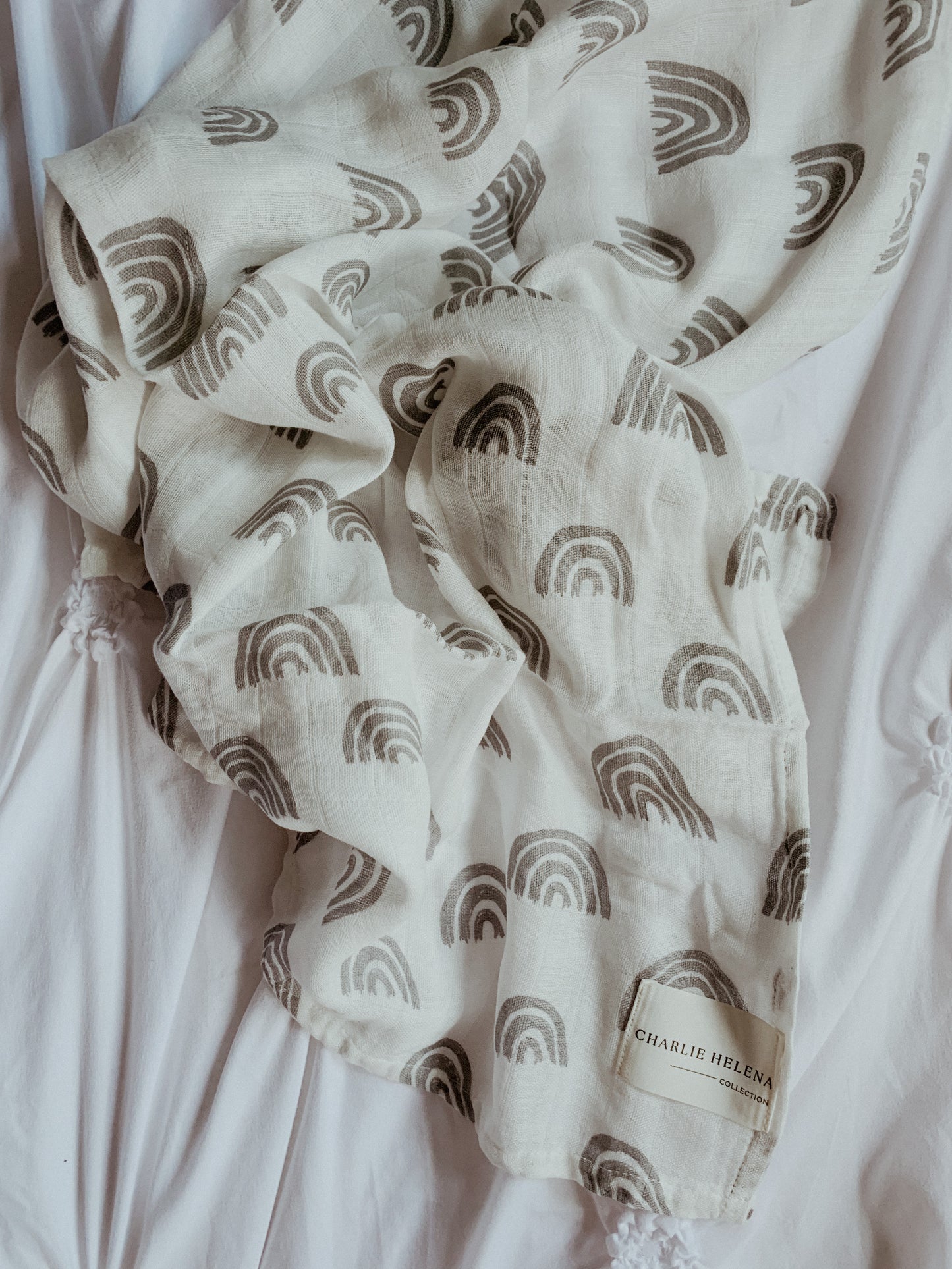 Grey | Rainbow Swaddle | Muslin Wrap