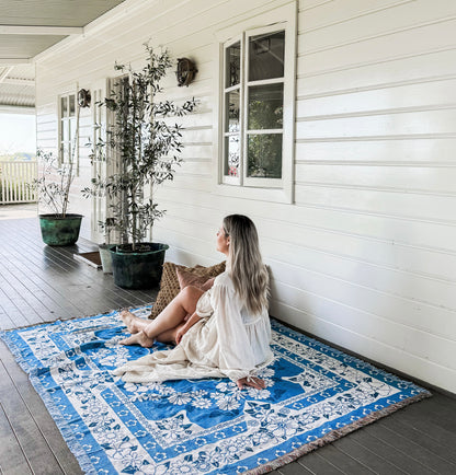 Indigo Meadow | XL Rug