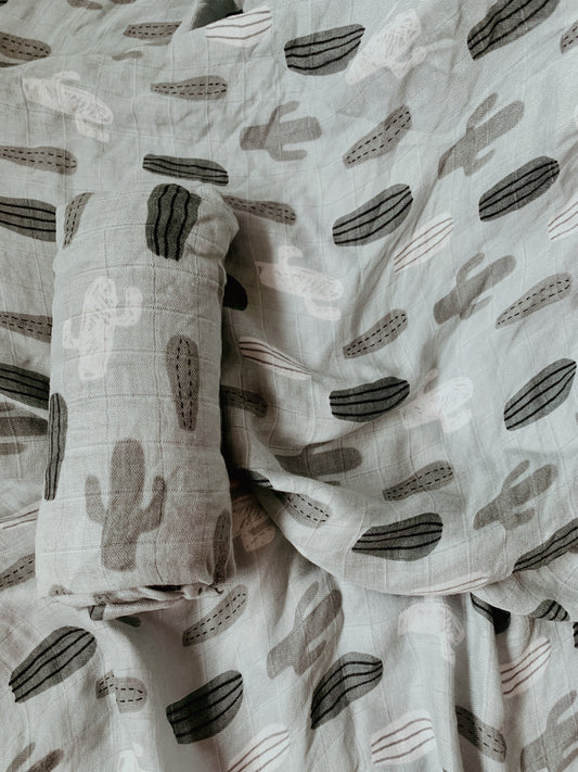 Cactus | Swaddle | Muslin Wrap - Large