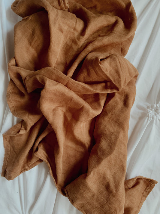 Mocha | Swaddle | Muslin Wrap