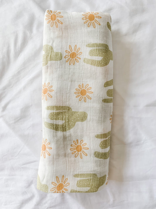 Summer Desert | Swaddle | Muslin Wrap - Large